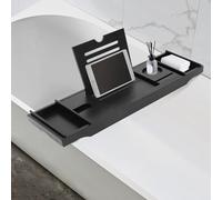 Bathtub Storage Rack for Candle Towel 75-111cm Expandable Bath Serving Table Tray Multifunctional Bathtub Shelf Caddy Tray for Candle Towel Book Wine Shampoo Soap