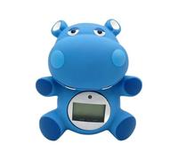 Bathtub Thermograph - Hippo Shape Cartoon Waterproof Indicator, Floating Water Temperature Gauge, Cute Animal Safety Monitor, Digital Sensor Toy Accessory | for Bathroom Boys Girls Preschoolers