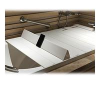 Bathtub Tray Folding Bathtub Cover, 0.6cm Thickness PVC Dust Board Shutter Bath Lid, Water Proof Bathtub Insulation Cover, Bearing 5kg(80x116x0.6cm)