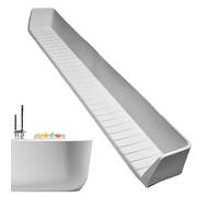 Bathtub Water Guards - Suction Cup Play Shelf for Kids Bath Toys | Bathroom Toy Holder Tub Shelf for Toiletry, Shampoo, Soap | Splash Guard Organizer for Sink, Shower, Toilet, Home, Travel, Camping