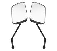BATHVEVE 1 Pair Universal Motorcycle Rearview Mirrors for Electric Scooter and Bike, Black Plastic and Glass Side Mirrors with Reflections, for Motorcycle Modification and Replacement