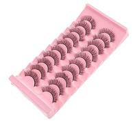 BATHVEVE 10 Pairs Curled Full False Eyelashes for Women Natural Look Makeup Lashes Lightweight and Realistic Faux Lashes for Parties Daily Wear for Friends and Family