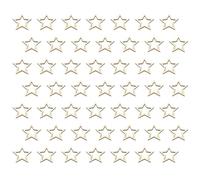 BATHVEVE 100 Pcs Wooden Five-Pointed Star Ornaments Realistic Fine Design Assorted Color Sturdy Wood Decorations for Decorating Your Christmas Party