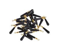 BATHVEVE 100pcs Fishing Float Connector with Rolling Copper Head, Compact Metal and Rubber Design to Fix The Depth of The Float, for Ocean Fishing and Rivers
