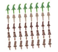 BATHVEVE 100pcs Harvest Pumpkin Handles Plastic Pumpkin Stems for Halloween Thanksgiving DIY Craft Decorations Party Accessories