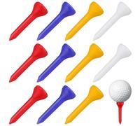 BATHVEVE 100pcs Plastic Golf Tees 3.5cm Lightweight Ergonomic Design Mixed Colour Bulk Pack for On-course Accessories and Golf Practice Random Color