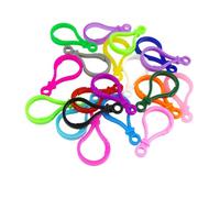 BATHVEVE 100pcs Plastic Lobster Clasp Keychain Clips Key Rings for DIY Crafts Accessories Bulk for Keys Decorations Bags