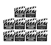 BATHVEVE 10pcs Black Clapperboard Lapel Pins Lightweight Alloy Brooches for Cinema-themed Parties Compact Decorative Movie Brooch Pins for Directors and Film Students