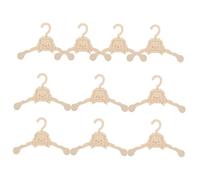 BATHVEVE 10pcs Doll Clothes Hanger Puppy Clothes Hangers Small Drying Rack for Pets Dog Wardrobe Cat Rack Animal Animal Garment Pet Beige