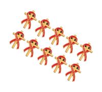 BATHVEVE 10pcs Elegant Memorial Bereavement Pin with Cross and Ribbon Design, Alloy Material, Secure Fit and Lightweight Sturdy Backing, Suitable for Church Events and Anniversaries