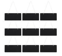 BATHVEVE 10pcs Erasable Hanging Small Chalkboard Signs Made of Sturdy Wood, Wear and Break Resistant, for Store Or Patio Use, Neat and Simple Design for Door Message Boards