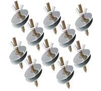 BATHVEVE 10pcs M5x50mm Bird Cage Fixing Screws with Double Gaskets Bird Perch Screws Kit for Hamster Springboard and Parrot Breeding Box Accessories