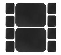 BATHVEVE 10pcs Magnetic Discs Phone Magnet Replacement Disc Ultra-Thin Sturdy Rectangular Iron Metal Plates for Crafts Sticky Adhesive Metal Plate for Cell Phone Case Cars Offices Black