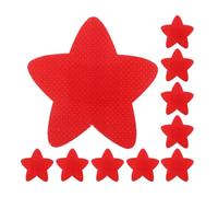 BATHVEVE 10pcs Star Shaped Adhesive Bandages, Cute Red Cartoon Waterproof Breathable Wound Patches, Easy to Apply Self-Adhesive Bandages for Outdoor Activities and Home Use