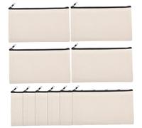 BATHVEVE 10Pcs Sublimation Blank Makeup Bags DIY Heat Transfer Canvas Pencil Pouch for Creative for Personalization and Giving