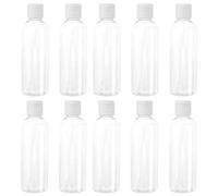 BATHVEVE 10pcs Travel Containers Plastic Bottles Squeeze Cap Refillable Shampoo Makeup Bottles