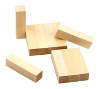 BATHVEVE 10pcs Unfinished Wood Carving Blocks Set for DIY Crafts Decor and Art Whittling, Smooth Surface Without Burr, Practical Khaki Pine Wood Blocks