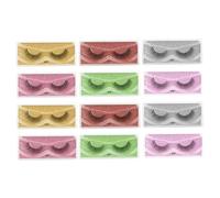 BATHVEVE 12pairs Fake Eyelash Art Eyelashes Makeup Kit Strip Lashes for Eye Makeup