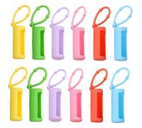 BATHVEVE 12pcs 10ml Silicone Perfume Bottles Protective Cover Sleeve Roller Bottle Holder for Travel and Daily Use Multi-Color Set