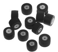 BATHVEVE 12pcs Pinch Roller for Radio Tape Player Premium Plastic Material Black Audio Parts Ensure Tape and Magnetic Close Contact Prevent Signal Size for Recorder Repair
