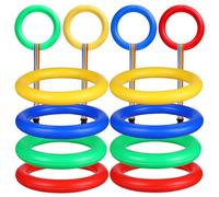 BATHVEVE 12pcs Toddler Walking Rope Round Ring Handles for Children, Cloth and Plastic Material, for Daycares and Elementary Schools to Teach Lining and Reduce Teacher Workload