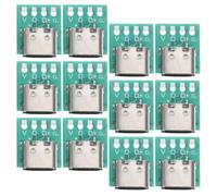 BATHVEVE 12pcs USB C Connector Board with USB 3.1 Type C Male Female Plug, Pcb and Zinc Alloy Material for Faster and Stable Data Transmission, for DIY 3.1 Serial Technology Projects