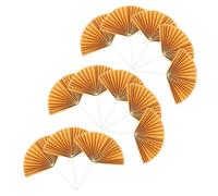 BATHVEVE 16pcs Paper Fan Cake Toppers for Birthday Decorations Elegant Cupcake Picks for Weddings Showers and Parties Unique and Creative Cake Inserts in Bright Colors