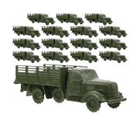 BATHVEVE 16pcs Plastic Mini Trucks Model Toy Set for Children Featuring Miniature Scene Decor and Educational Value, Made of Sturdy Pp Material, for Children's Play and Miniature Scenes