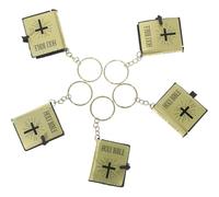 BATHVEVE 18pcs Mini Bible Book Keychain Set with Gold Cross Pendant, Christian Jesus Holy Bible Key Ring for Baptism and Church Favors