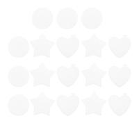 BATHVEVE 18Pcs Plastic Mesh Sheets Set for Cross Stitch and DIY Crafts, Includes Small Heart 7.5Cm, Small Star 9.4Cm, Round Shape 7.7Cm, White Plastic Grid Canvas for Sewing and Embroidery