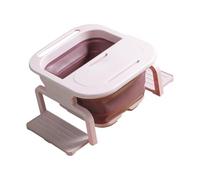 BATHVEVE 1Pc Folding Foot Soak Bucket Durable Home Foot Bath Basin with Self Service Massage Large Capacity for Relaxation Easy Storage and Use Random Color