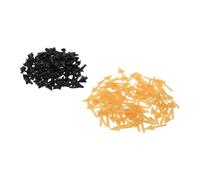 BATHVEVE 200Pcs Plastic Fake Chick Mouth Beak DIY Animal Craft Accessories for Bird Making Realistic Black and Flesh Beaks for Handmade and Creative Projects