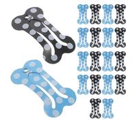 BATHVEVE 20pcs Bone-shaped Pet Hair Clips for Dogs Cats Puppies Small Snap Clips for Grooming Costume Cute Pet Grooming Accessories in Black Blue Polka Dot