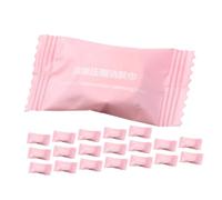 BATHVEVE 20pcs Compressed Towel Tablets Portable Disposable Washcloths for Travel High Absorbency Nonwoven Face Towels Space Saving in Pink Bag