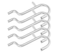 BATHVEVE 20pcs Heavy Duty Metal Pegboard Hooks Small Utility Peg Hangers for Organizing Tools Keys Garage Wall Storage with Sturdy Construction Easy to Install and Remove