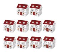 BATHVEVE 20pcs House Shaped Paper Candy Boxes in White Cardboard for Storing Biscuits and Candy, Nordic Style Packaging Boxes Suitable for Gifting Purposes and Occasion