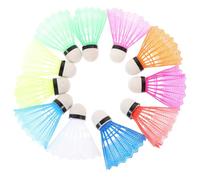 BATHVEVE 20pcs Plastic Shuttlecocks for Badminton Training and Family Play Colourful Birdies with Continuous Bounce and Sturdy Material for Indoor and Outdoor Sports Random Color