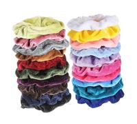 BATHVEVE 20pcs Velvet Hair Scrunchies Elastic Hair Bands Ties for Women Ponytail Holder Ropes Styling Accessories