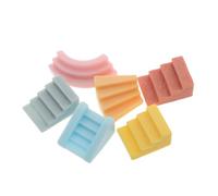 BATHVEVE 24Pcs Miniature Stone Steps Figurines Creative Faux Stone Stairs for Micro Landscape Decoration Garden Ornaments for Zen Gardens Dollhouses Artistic Appeal