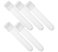 BATHVEVE 24pcs Plastic Sampling Tubes with Caps 5ml High Transparency Laboratory Tubes for Hospitals and Pharmaceutical Industry Easy to Transport