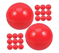 BATHVEVE 25pcs Red Openable Plastic Lottery Balls for Party Games Sphere Game Balls Props Reusable PVC Material Suitable for Raffle Events and Interactive Entertainment