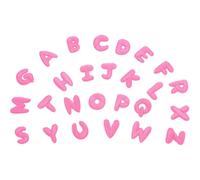 BATHVEVE 26pcs Pink Iron on Letters Patches Embroidered Alphabet Applique with Wide Compatibility for DIY Personalize Clothing Socks Jeans Accessories