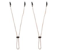 BATHVEVE 2Pcs Adjustable Beige Hat Clips Anti-Lost Multi-Function Hat Straps for Outdoor Travel and Sports Headwear Accessories