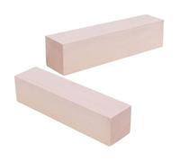 BATHVEVE 2pcs Basswood Wooden Blocks for Crafting and Carving, Unfinished Rectangular and Cube Shapes, Sturdy Material for Versatile Use in Crafting Techniques and Wood Whittling
