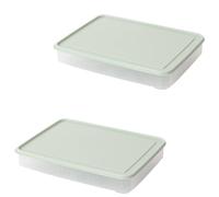 BATHVEVE 2pcs Egg Storage Box Kitchen Storage Case for Egg Preservation Household Kitchenware for Pantry and Refrigerator Use