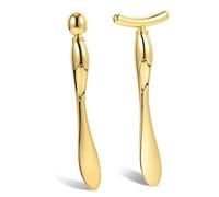 BATHVEVE 2pcs Eye Cream Applicator Set T Shaped Alloy Eye Spoon Roller for Dark Circles Puffiness Relief Facial Care Makeup Application Gold Finish