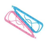 BATHVEVE 2pcs Foldable Plastic Reading Book Holder Clips Hands-Free Book Stand to Prevent Neck Portable Blue Rest Rack for Office and Study