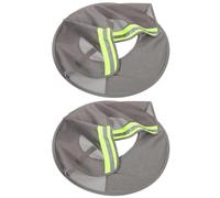 BATHVEVE 2pcs Hard Hat Sun Visor Covers with Wide Brim and Reflective Strip Design, Lightweight Polyester Sun Protection Headgear for Outdoor Activities and Gardening