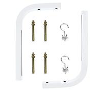 BATHVEVE 2pcs Iron Projector Screen Wall Mount Bracket L-shaped Holder for Secure Installation on Concrete and Wood Walls Compatible with Manual and Projector Screens