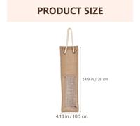 BATHVEVE 2pcs Jute Wine Bottle Bags with Window for Wine Bottles, Beige Wrapping Bags with Great Bearing Ability, for Wedding Packaging